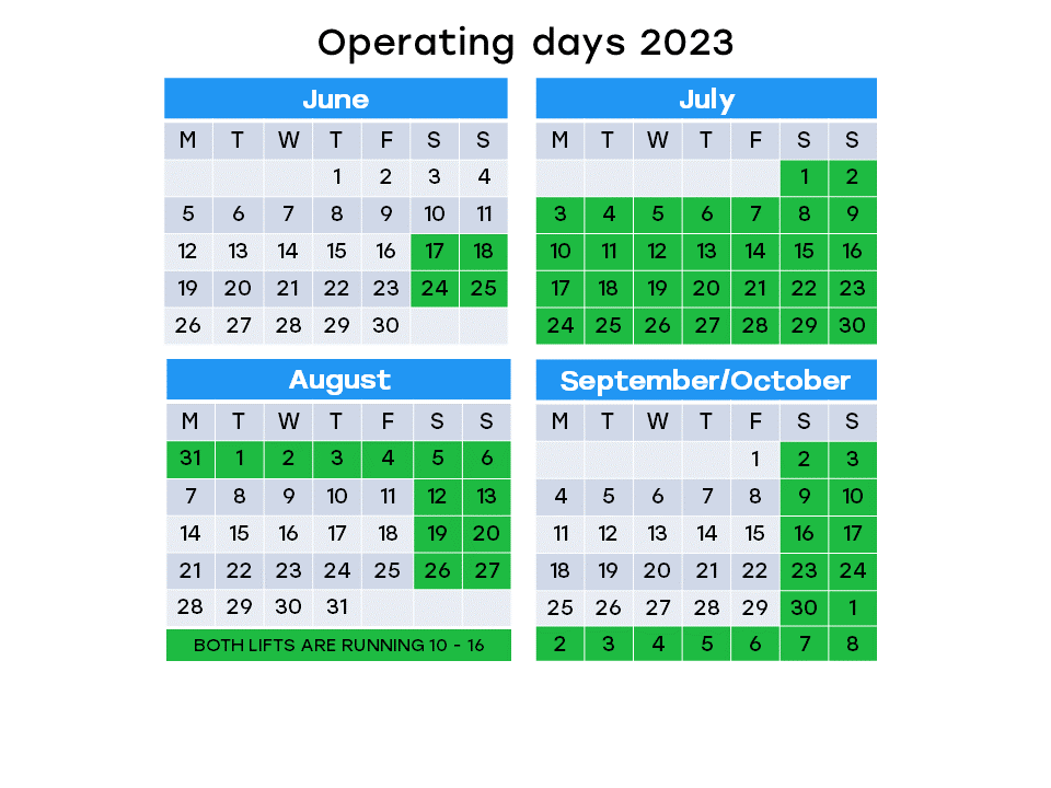operating days 2023