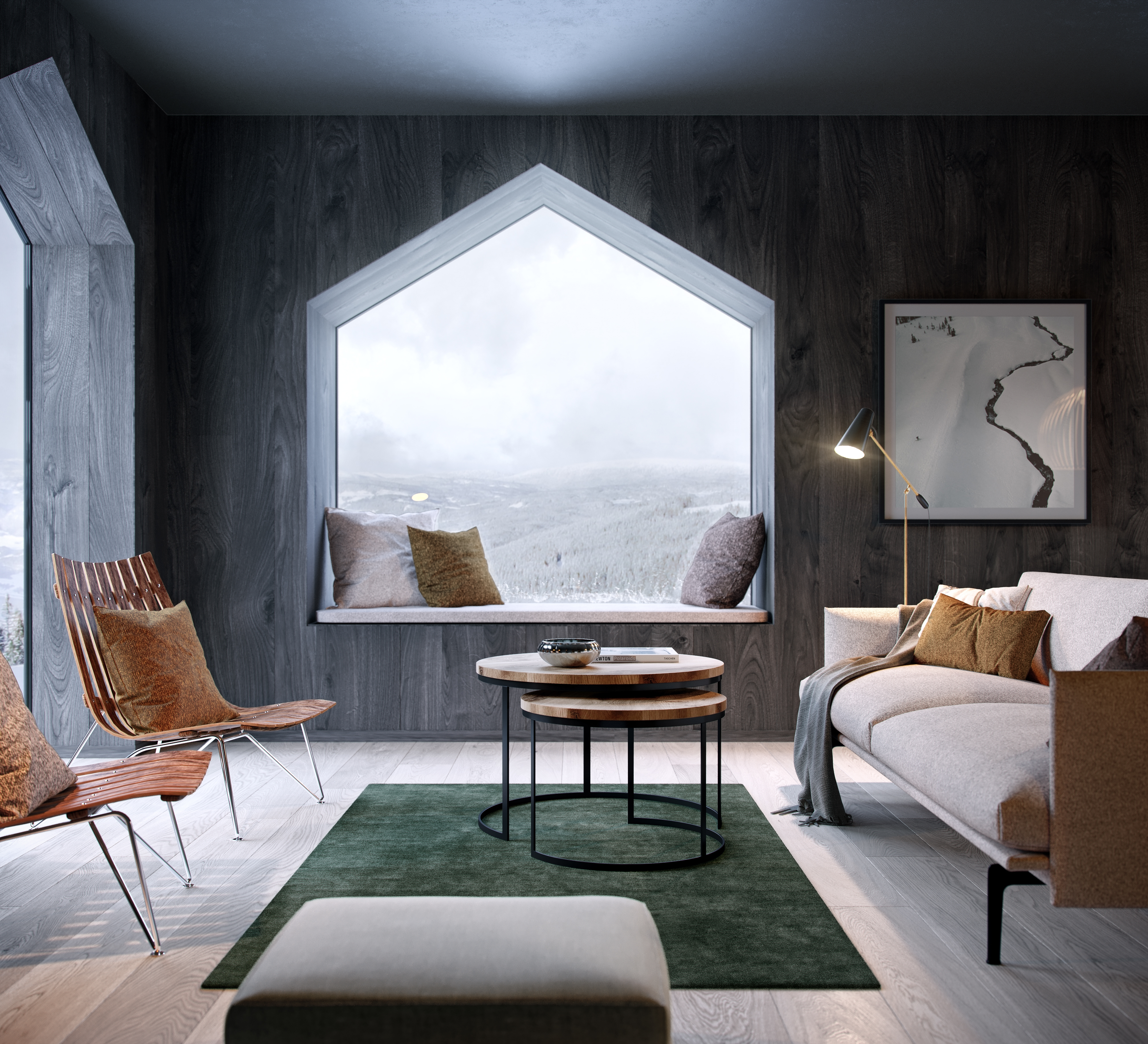 De nye leilighetene er inspirert av nordisk tradisjonell byggeskikk.