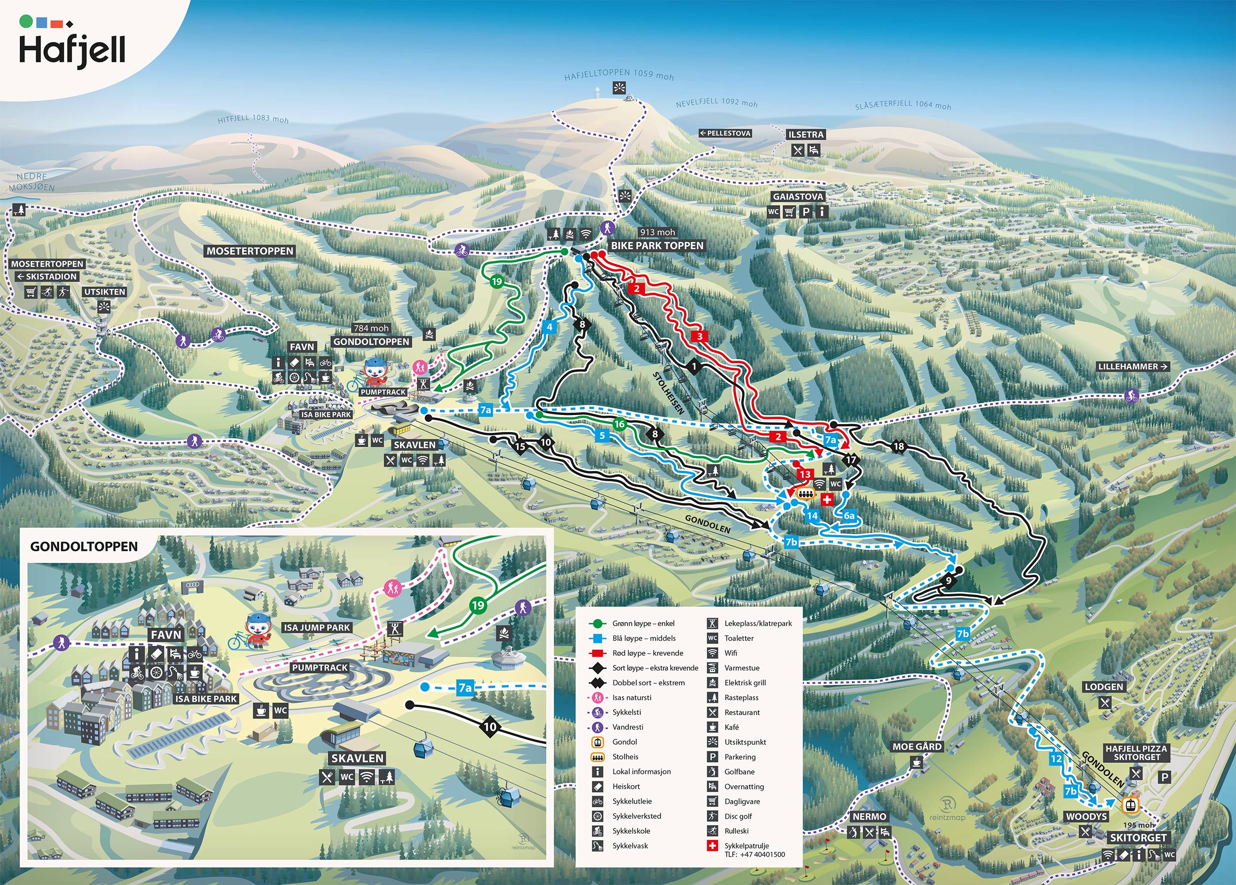 Løypekart Hafjell Somme